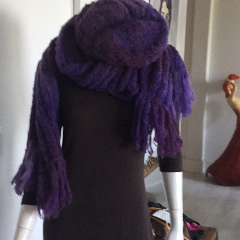 Hand knitted Scarf & Beret